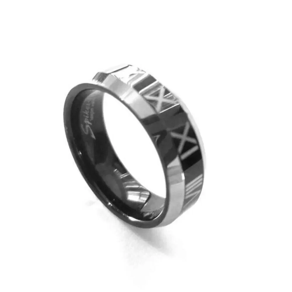 New black‎ tungsten ring size 10